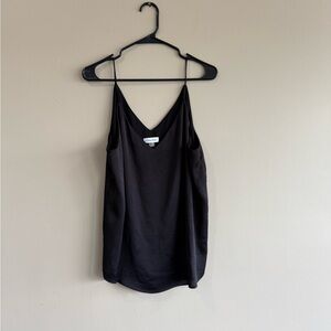 Calvin Klein Black Satin Cami Tank Top | Size Large